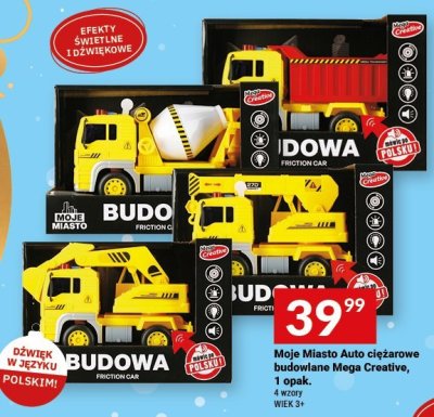 Moje Miasto Auto ciężarowe budowlane Mega Creative promocja w Twój Market