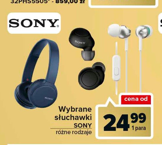 Słuchawki mdr-xb50bs czarne Sony promocja