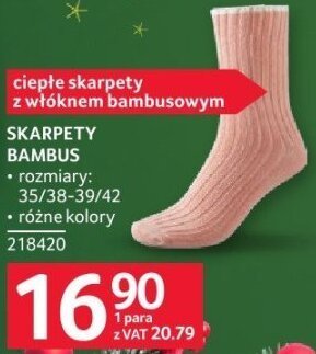 Skarpety z blokiem bambusowym promocja w Selgros