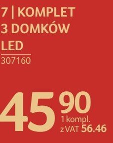Komplet 3 domków LED promocja w Selgros