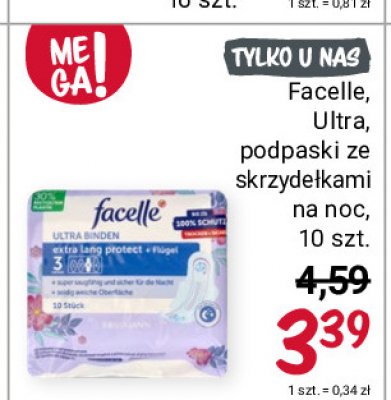 Podpaski ultra na noc ze skrzyde艂kami Facelle promocja