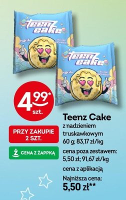 Teenz Cake z nadzieniem truskawkowym promocja w Żabka