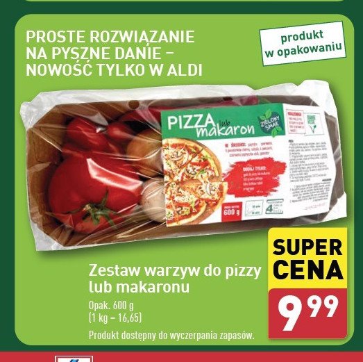 Zestaw warzyw do pizzy lub makaronu Zielony smak promocja