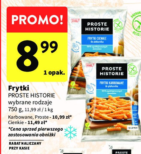 Frytki karbowane Iglotex proste historie promocja