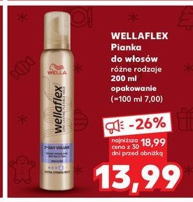 Pianka do włosów 2 days volume Wellaflex promocja