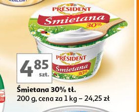 Śmietana 30 % President promocja