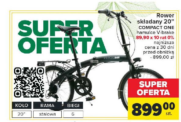 Rower elektryczny compacta 20" TRYBECO promocja