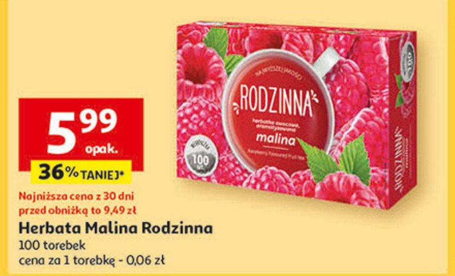 Herbata ekspresowa zurawina z malin膮 Rodzinna promocja