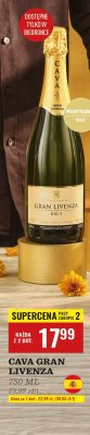 Wino musujące Cava Gran Livenza Brut 750ml promocja w Biedronka