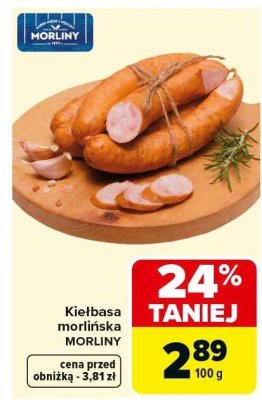 Kiełbasa mazurska MORLINY promocja w Carrefour