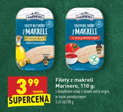 Filety z makreli w oliwie Marinero promocja