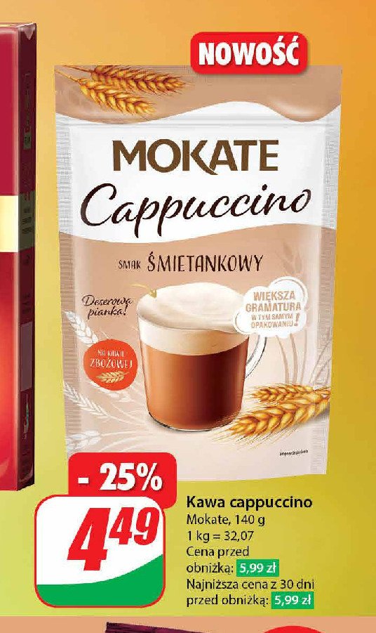 Cappuccino śmietankowe Mokate cappuccino promocja