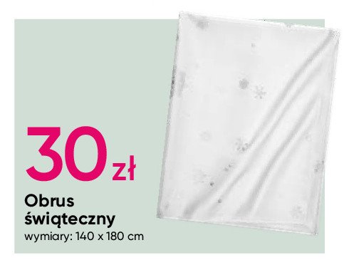 Obrus świąteczny 140 x 180 promocja w Pepco