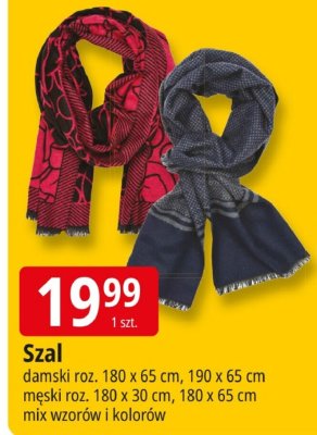 Szal damski roz. 180 x 65 cm, 190 x 65 cm promocja w Leclerc