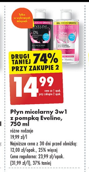 Profesjonalny płyn micelarny 3w1 do każdego rodzaju skóry Eveline cosmetics promocja