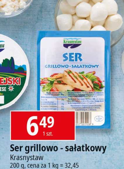 Ser grillowo-sałatkowy Krasnystaw promocja w Leclerc