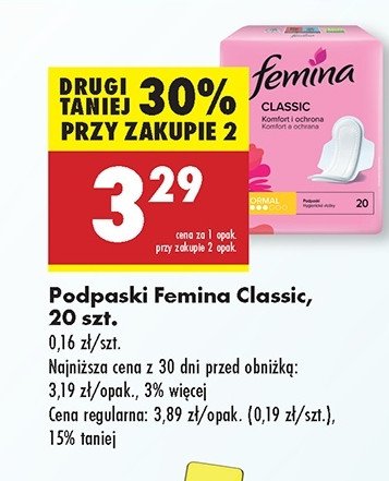 Podpaski normal Femina classic promocja