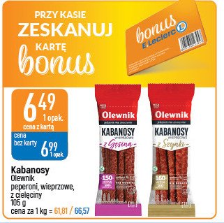Kabanosy pepperoni Olewnik promocja