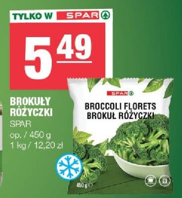 Brokuły mrożone, brokuł różyczki Spar promocja w SPAR