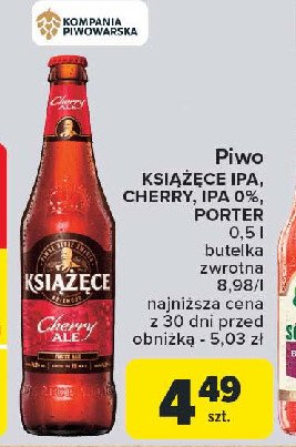 Piwo Książęce ipa promocja w Carrefour Market