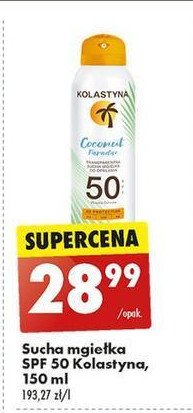 Mgie艂ka do opalania spf 50 Kolastyna coconut paradise promocja