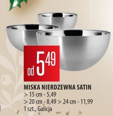 Miska nierdzewna satin promocja w Chata Polska