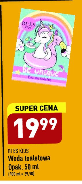 Woda toaletowa be unique BI-ES KIDS promocja