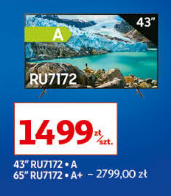 Telewizor 65" ue65ru7172 Samsung promocja