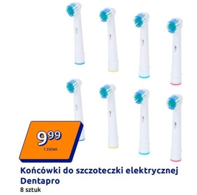 Końcówki do szczoteczki elektrycznej 8 sztuk promocja w Action