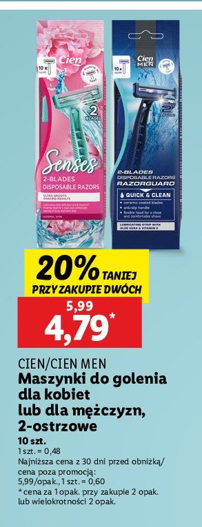 Maszynki Cien men promocja w Lidl