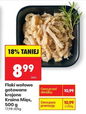 Flaki wołowe gotowane krojone, 500 g promocja w Biedronka