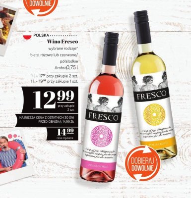 Wino różowe półsłodkie 0,75l promocja w POLOmarket