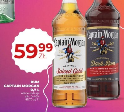 Rum Captain Morgan Spiced Gold promocja w Duży Ben