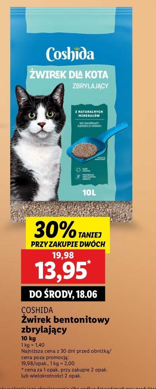 Żwirek dla kota Coshida promocja