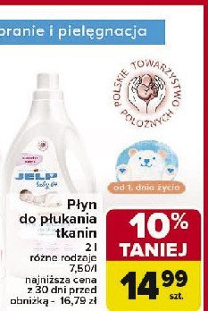 Hipoalergiczny p艂yn zmi臋kczaj膮cy do p艂ukania tkanin Jelp 0+ (dawniej soft) promocja