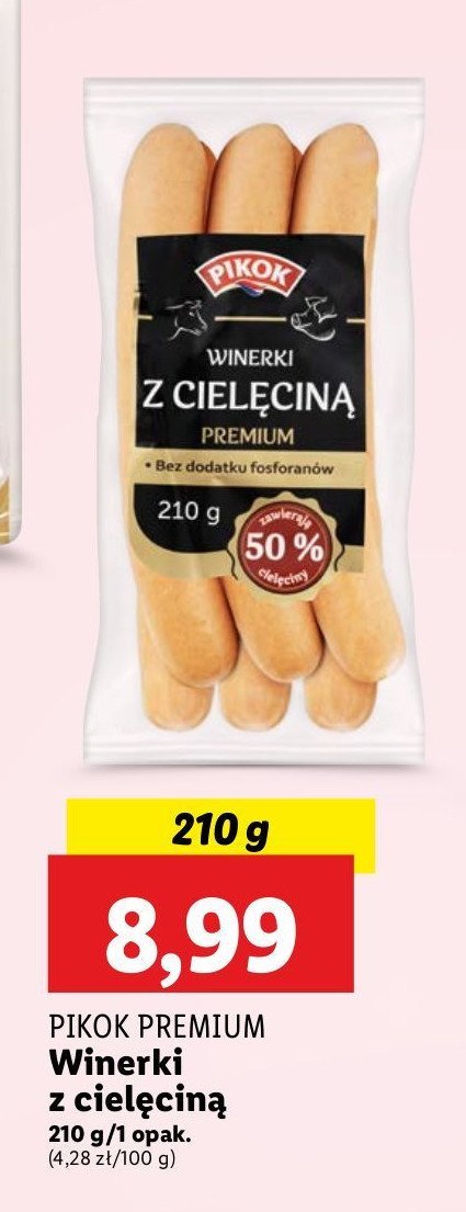 Winerki z cielęciną Pikok premium promocja