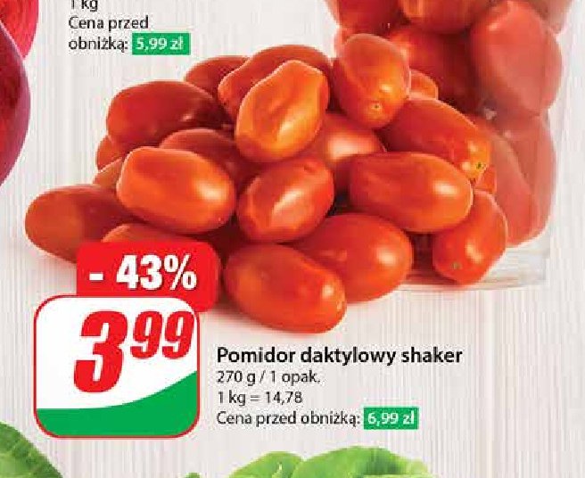 Pomidory daktylowe promocja w Dino