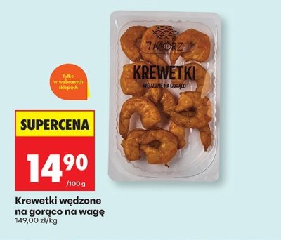 Krewetki wędzone na gorąco na wagę promocja w Biedronka