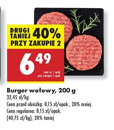 Burger wołowy promocja