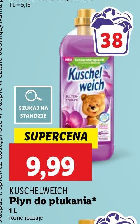 Płyn do płukania różowy Kuschelweich promocja w Lidl