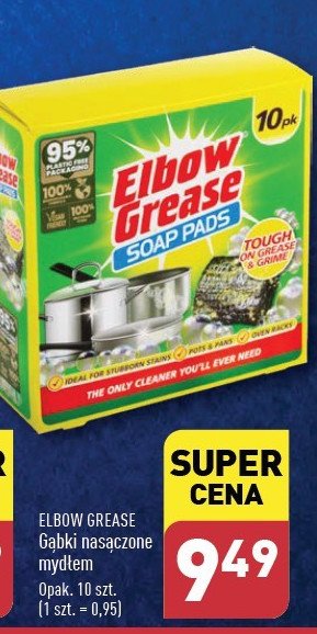 Gąbki nasączone mydłem ELBOW GREASE promocja