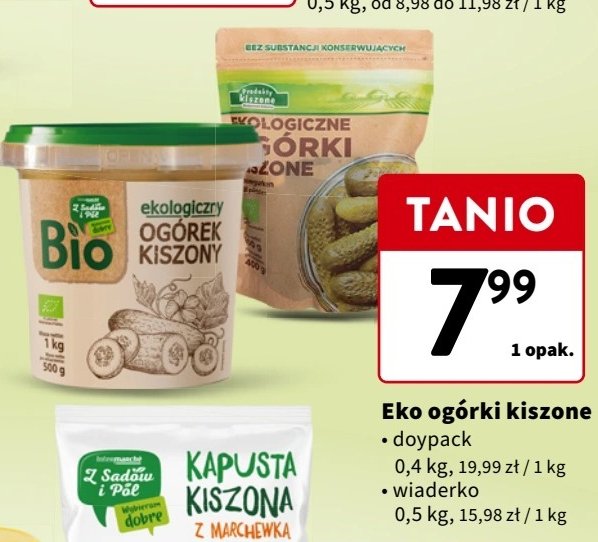 Ogórki kiszone PRODUKTY KISZONE promocja