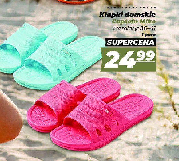 Klapki damskie 36-41 Captain mike promocja