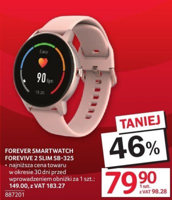 Smartwatch Forever Forevive 2 Slim SB-325 promocja w Selgros