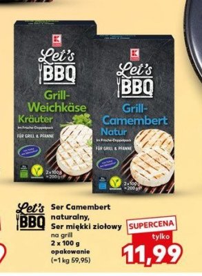 Ser camembert na grill zio艂owy K-classic let's bbq promocja