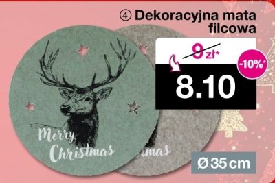 Dekoracyjna mata filcowa Ø 35 cm promocja w Woolworth