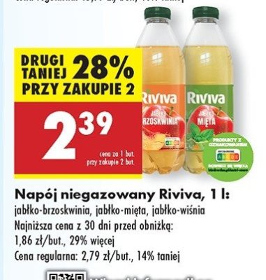 Napój jabłko-mięta Riviva promocja