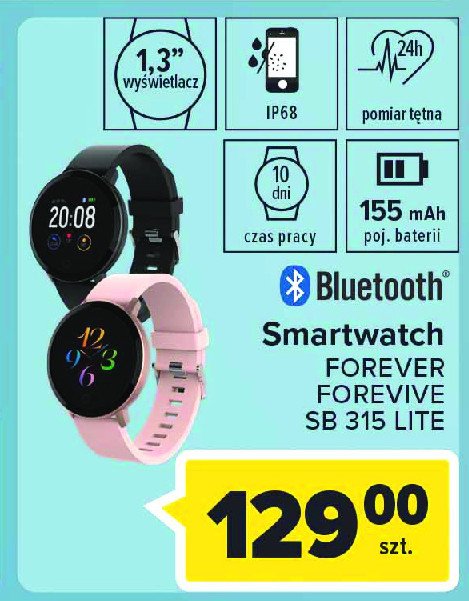 Smartwatch fore vive sb-320 różowy Forever promocja
