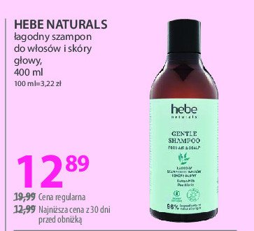 Szampon łagodny HEBE NATURALS promocja