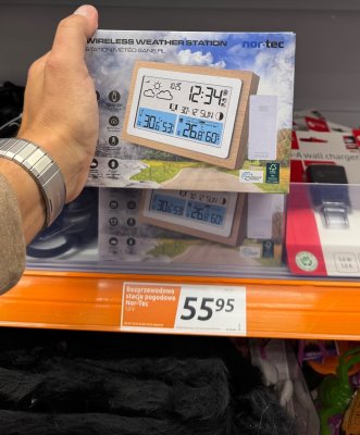 Stacja pogodowa bezprzewodowa Nor-tec Wireless Weather Station z czujnikiem zewnętrznym promocja w Action